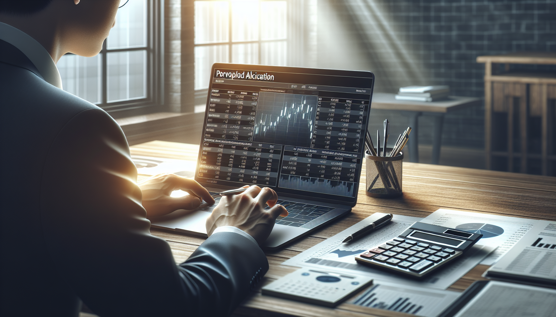 포트폴리오를 점검하는 개인투자자