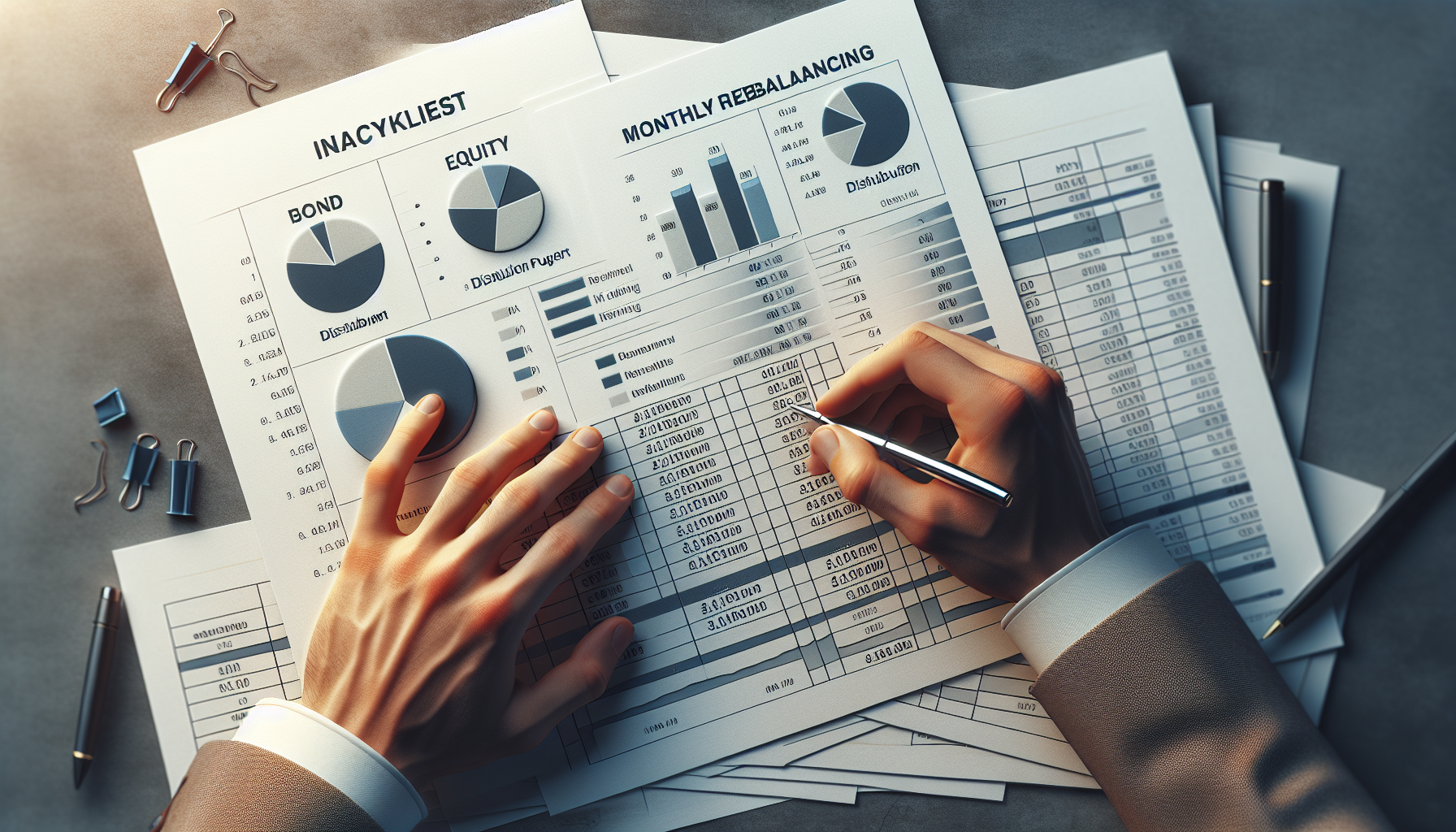 투자 체크리스트를 정리하는 손